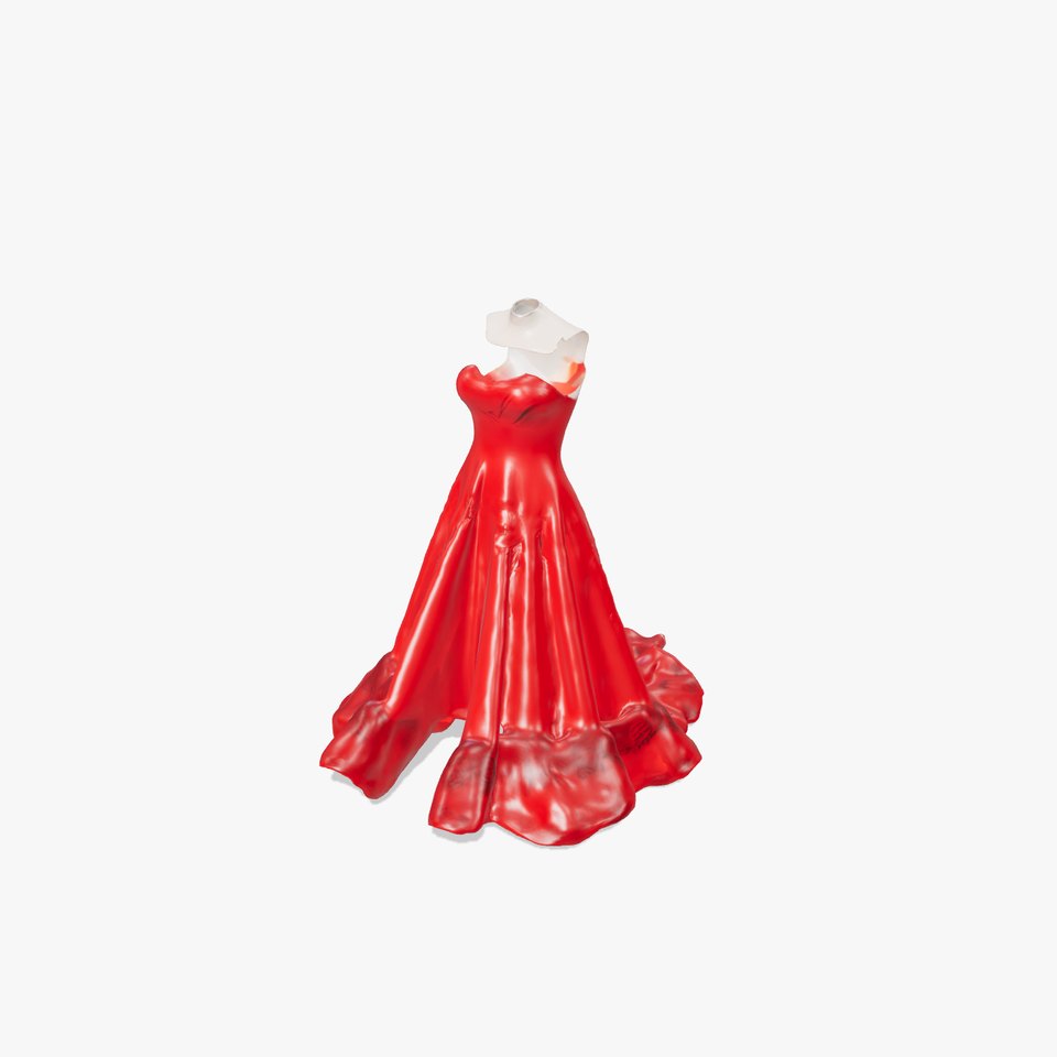 Elegant Red Evening Gown Model Pack for D Rendering and Games